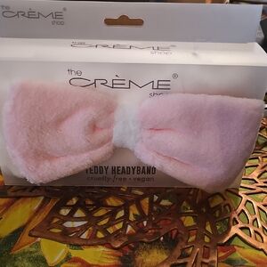 The Crème Shop Pink Teddy Headband